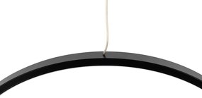 Lustra neagra inelara LED Range 120cm