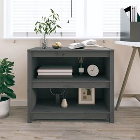 vidaXL Bibliotecă, gri, 80x35x68 cm, lemn masiv de pin