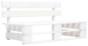Set mobilier paleti cu perne, 4 piese, lemn pin alb tratat Gri taupe, colt + 2x mijloc + masa, Alb, 1