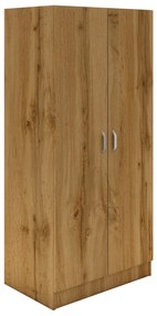 Dulap haaus Remi, 2 Usi, cu polite, Stejar Wotan, 80 x 51 x 170 cm