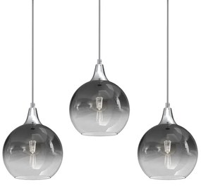 Lustră pe cablu MONTE 3xE27/60W/230V d. 20 cm crom mat