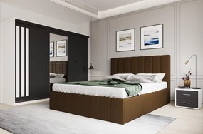 Set dormitor Prado Verde cu dulap Paris Alb/Gri
