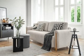 Canapea bej extensibilă/cu spațiu de depozitare cu tapițerie din țesătură bouclé 244 cm Arcadova – ELTAP