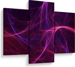 Tabloul abstract cu linii curbe (90x60 cm)