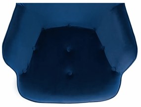 Fotoliu de design, catifea Velvet albastru, FODIL