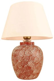 Lampă de masă RAMZES 1xE27/40W/230V crem/roșie