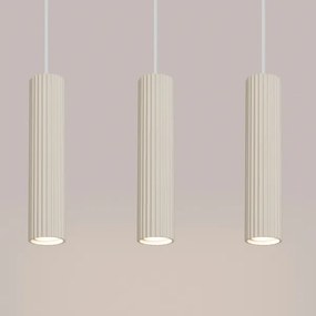 Lustră pe cablu Sollux SL.1594 KARBON 3xGU10/10W/230V crem