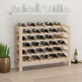 822546 vidaXL Suport de vinuri, 109,5x30x82 cm, lemn masiv de pin