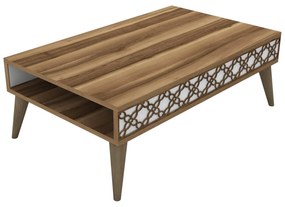 Măsuță de cafea Clementine 1 (nuc + alb). 1089386