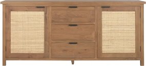 Bufet din lemn de tec si rattan " Boho Tec "