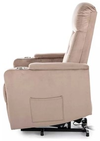 Scaun reclinabil Berville Velvet, bej