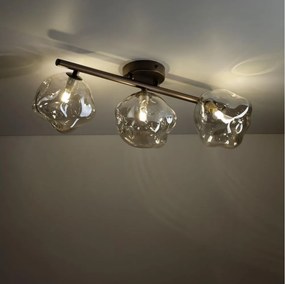 Brilagi - Lustră aplicată VULCANO 3xG9/8W/230V bronz/bej fumuriu