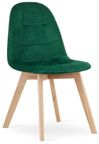 Scaun de masa din catifea verde BORA