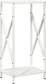 vidaXL Suport pentru lemne de foc alb 34x25x70 cm Oțel laminat la rece