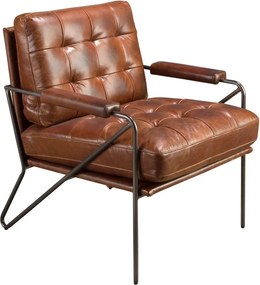 Fotoliu design LUX, Metal, Piele Naturala 5166