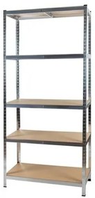 ShopJK RAFT METALIC ZINCAT FĂRĂ ȘRUBURI 220x100x45 CM , CAPACITATE DE ÎNCĂRCARE 875 kg