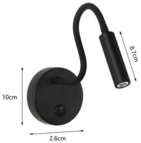 Lampă LED flexibilă de perete Brilagi MAYA LED/3W/230V 4000K negru