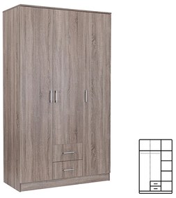 Dulap Miami 120x205 cm stejar York-stejar York