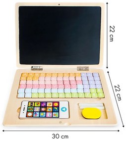 Laptop din lemn tablă magnetică educațională