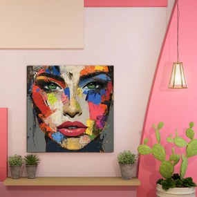 DUBLEZ | Tablou pentru dormitor - Portret colorat de femeie