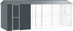 vidaXL Cușcă pentru păsări Antracit 645 x 208 x 247 cm Oțel Galvanizat