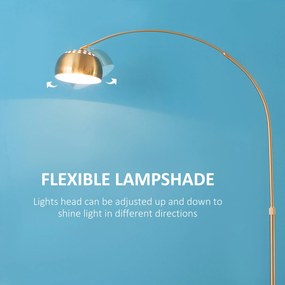 Lampa de podea cu abajur, 30x100x167cm, aurie HOMCOM | Aosom RO