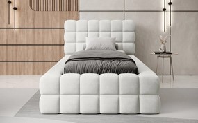 Pat lemn masiv Tapitat Tetrix Personalizabil 90x200 cm - Touch 18