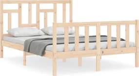 vidaXL Cadru de pat fără saltea, 120x200 cm, lemn masiv pin