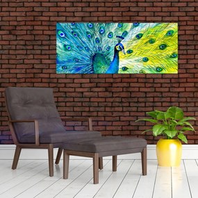 Tablou - Păun (120x50 cm)