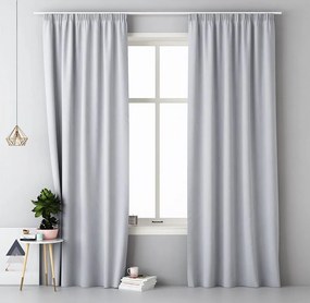 Draperie finisată gri deschis pentru dormitor 140 x 280 cm