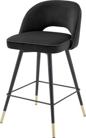 Set de 2 scaune de bar design modern Cliff, H-92,5cm negru 114575 HZ