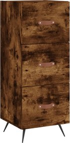 vidaXL Servantă, stejar fumuriu, 34,5x34x90 cm, lemn compozit