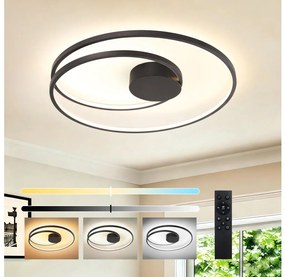 Brilagi- Plafonieră LED dimabilă TWISTER LED/75W/230V Ø 70 cm neagră +telecomandă