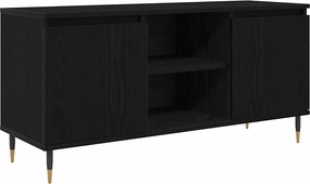 vidaXL Cabinet TV Stejar Negru 104 x 35 x 50 cm Lemn compozit