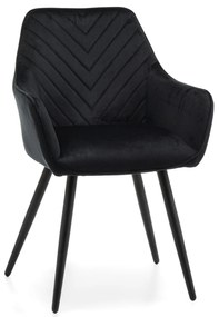 JAKS SCAUN DE SUFRAGERIE VASTO VELUR NEGRU