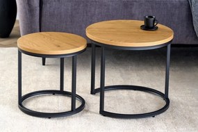 Set de 2 masute design industrial Elegance