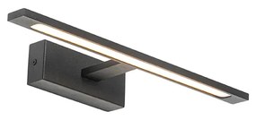 Aplica de perete moderna neagra 41,5 cm cu LED inclus IP44 - Jerre