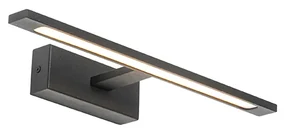 Aplica de perete moderna neagra 41,5 cm cu LED inclus IP44 - Jerre