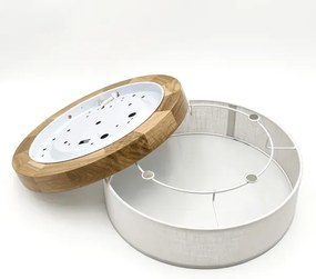 Brilagi - BELLADONNA plafonieră LED, 20W, 230V, Ø 30 cm, alb/stejar