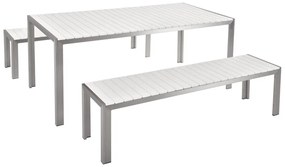 Set de masă pentru grădină Nermo (alb). 1011620
