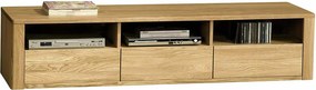 Comodă lemn masiv natur Hugo TV Stejar, 178.1 × 50 × 39.8 cm