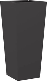 vidaXL Jardinieră de grădină, negru, 35x35x75 cm, oțel