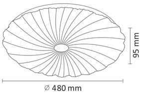 Plafonier LED dimabil FLOWER 36W 230V cu telecomandă