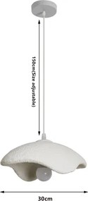 BRILAGI - Lustră pe cablu WABI SABI 1xE27/60W/230V Ø 30 cm albă