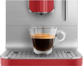 Espressor automat SMEG Collezione BCC02RDMEU, 1350 W, 19 bar, 1,4 l, 8 functii, Rasnita incorporata, Cafea boabe, Spumare lapte, Rosu