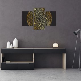 Tablou abstracției aurii (90x60 cm)