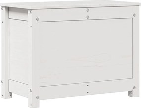 vidaXL Cutie de depozitare, alb, 60x32x45,5 cm, lemn masiv de pin