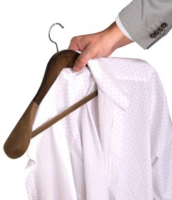 Umeraș Antialunecare din Lemn cu Carlig Metalic si Bara pentru Pantaloni, Gentle Grip, UnicUtil, 45 x 5.5 x 22.5 cm, Vintage, UUUM60