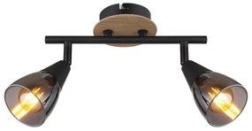 Aplica 2L design modern Mubby negru, maro