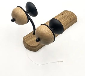 Aplică Brilagi COTTAGE 2xG9/40W/230V stejar/alb